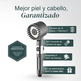 Cabezal con Sistema de Filtración 15 Etapas + Vitamina C