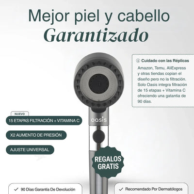 Cabezal con Sistema de Filtración 15 Etapas + Vitamina C